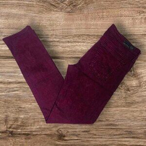 AG Adriano Goldschmied The Stevie Ankle Prima Maroon Straight Leg Denim Jeans